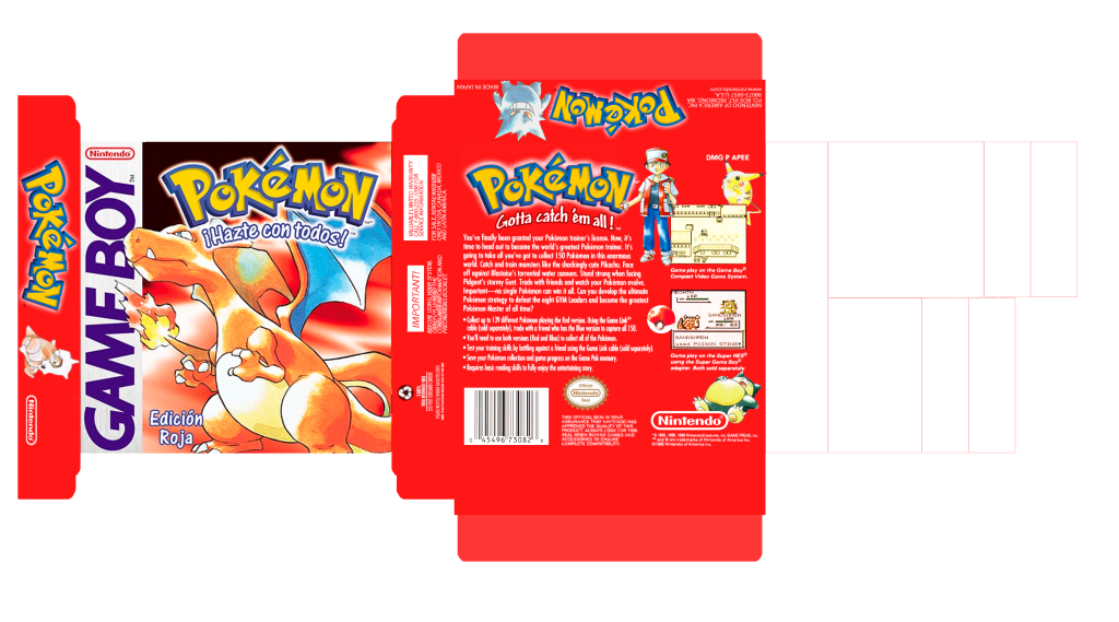 gastos generales Muy enojado Sucio 🢂 Cómo hacer a mano una caja "Original" de Pokémon Rojo y Azul - Team Eevee